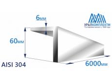 Уголок нержавеющий 60х6 AISI 304
