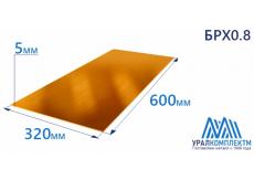 Бронзовая полоса 5x320x600мм БРХ0.8