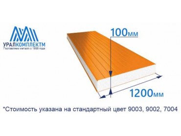 Стеновая сэндвич-панель 100 пенополистирол толщина 100 мм продажа со склада в Москве 