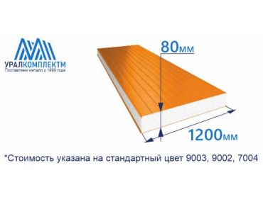 Стеновая сэндвич-панель 80 пенополистирол толщина 80 мм продажа со склада в Москве 