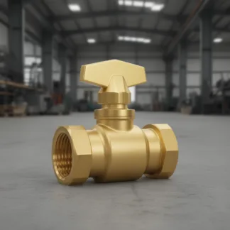 Кран конусный латунный газ 11б12бк Ду 15 Ру10 G1/2", ВР полнопроходной Цветлит